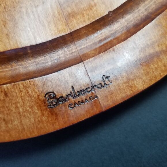 Vintage MCM 60s Baribocraft Canada Solid Red Maple Carving Steak Roast Board 18" - Picture 8 of 10